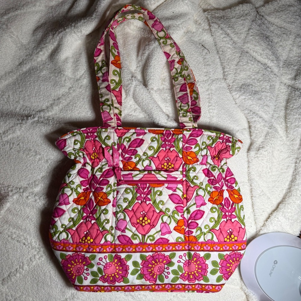 Vera Bradley Glenna Shoulder Bag Lilli Bell Retired Pink Floral Quilted Tote
